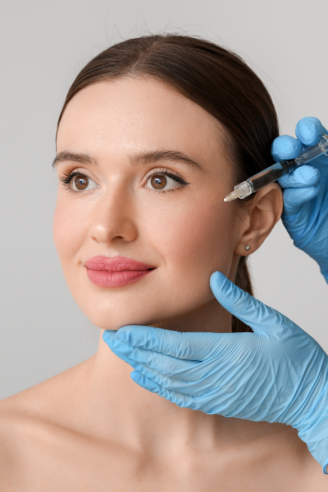 Woman receiving Radiesse Facial Balancing